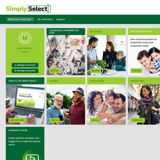 Simply Select Dashboard